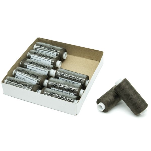 Нитки швейные бытовые Bestex 40/2, 365 м (400 ярд) / 10 кат., 146 темно-коричневый