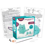 Набор для вязания игрушки Miadolla AMG-0143, Мятный котик, 10 см