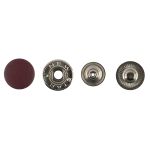 Кнопка Альфа (S-образная) ⌀15 мм, 72±5 шт, soft-touch металл, бордовый soft-touch, Micron