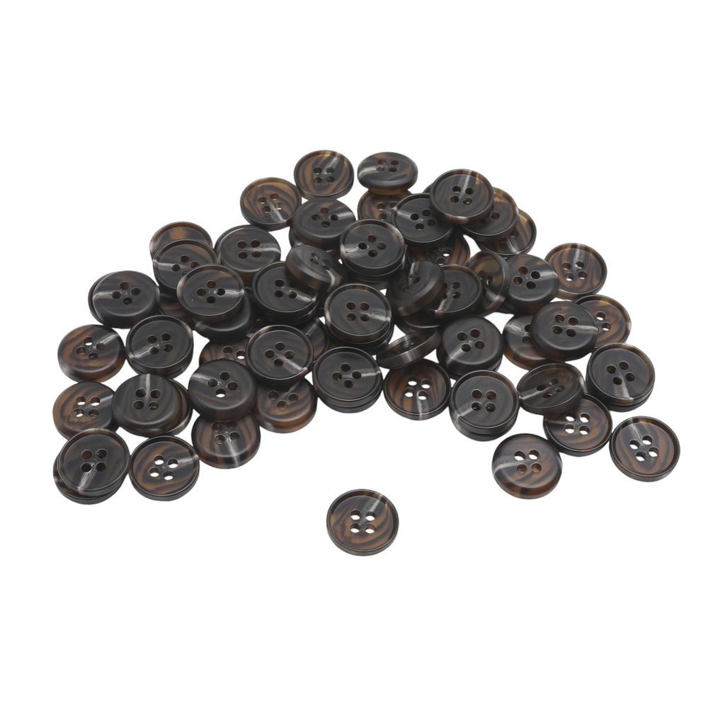 Пуговица 4 прокола 28L, col. B темно-коричневый, CN2833, 72 шт