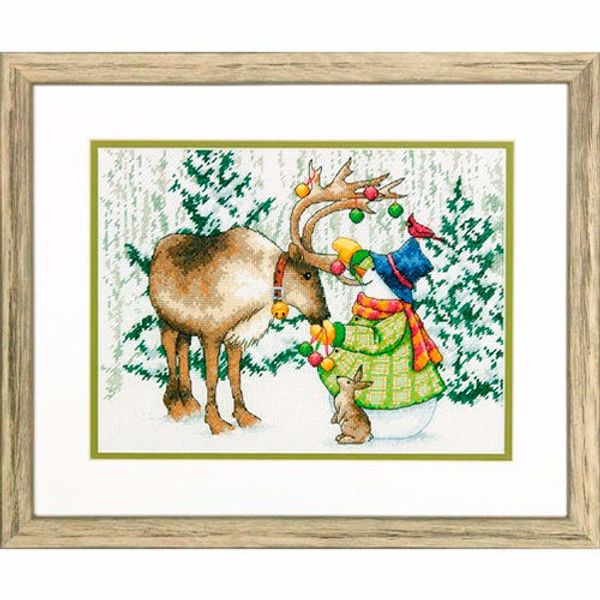 Набор для вышивания нитками Dimensions, Северный олень, 23х30 см