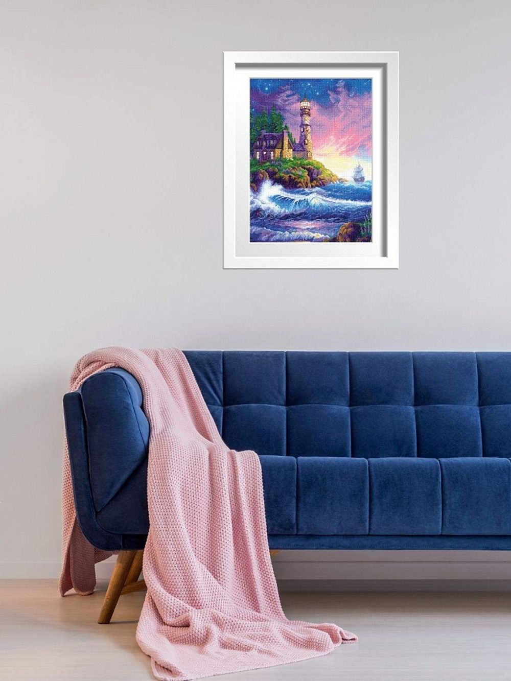 Набор для вышивания нитками Риолис, Зов маяка 30х40 см