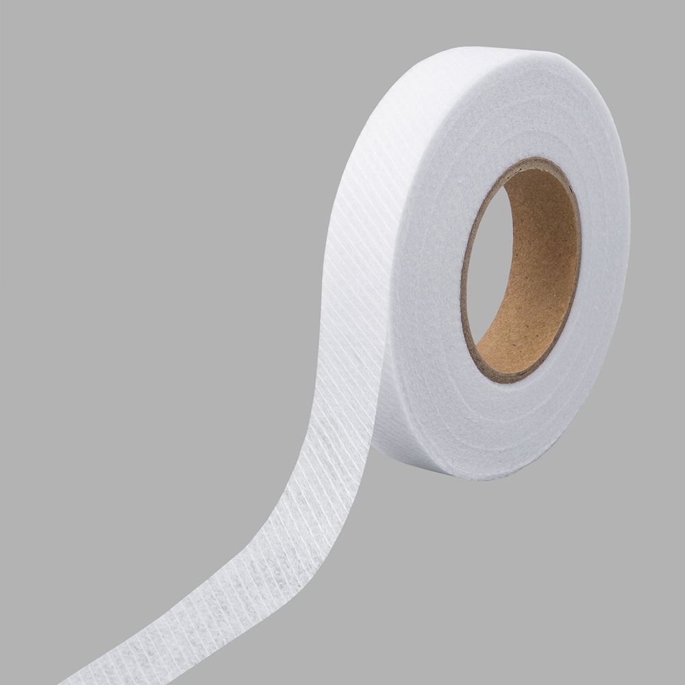 Лента нитепрошивная клеевая по косой 15.0 мм / 25 метров, 40 г/м², цв. белый, 6441-1123