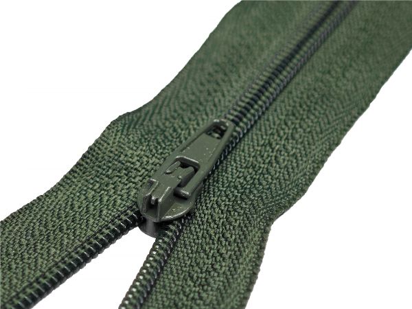 Молния спираль (витая) (цв.SBS) брючная Т3 (3 мм) 1 зам., н/раз., 18 см, автомат, S-879 хаки, 100 шт