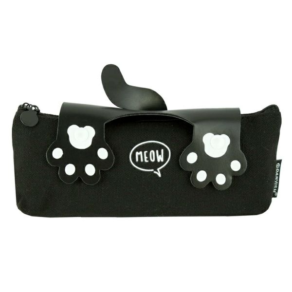 Пенал мягкий тубус Мяу, 2 черный, DV-13252