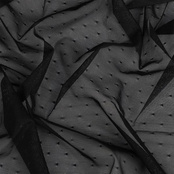 Сетка бельевая эластичная 80 г/м², шир.140 см / 5 метров, 170 черный /OLG024.170/5/