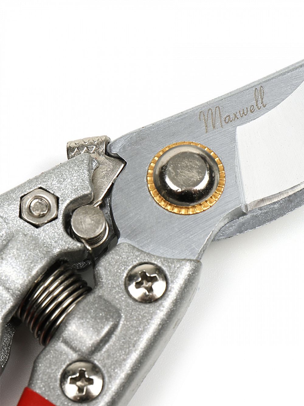 Секатор изогнутое лезвие 60/225 V8 ручки красный металл, Maxwell Garden