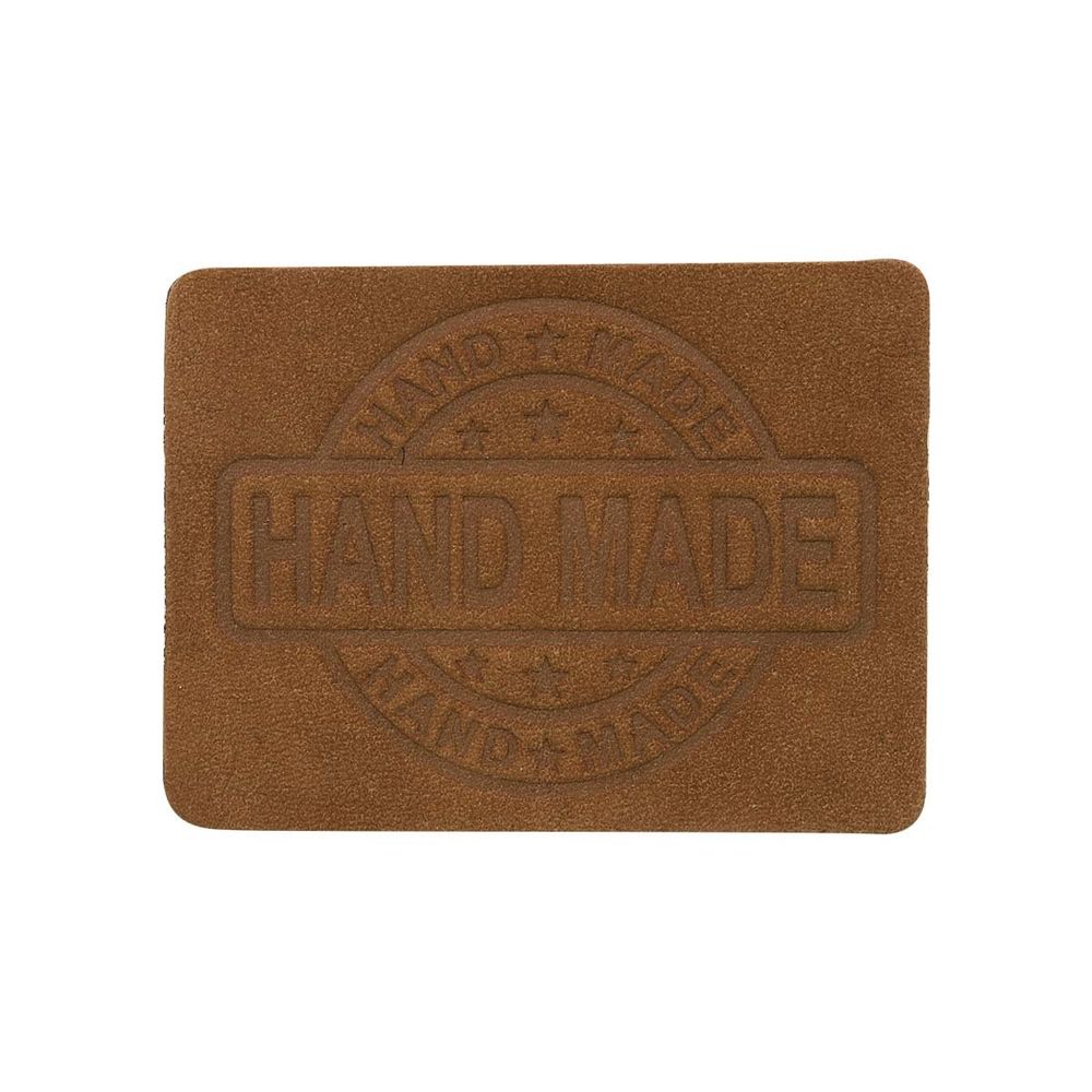 Термоаппликация из кожи Hand Made 7х5,25см, 100% кожа, 40 светло-коричневый