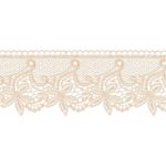 Кружево гипюр (плетёное) 80 мм / 10 м, бежевый, Gamma GGM-8001