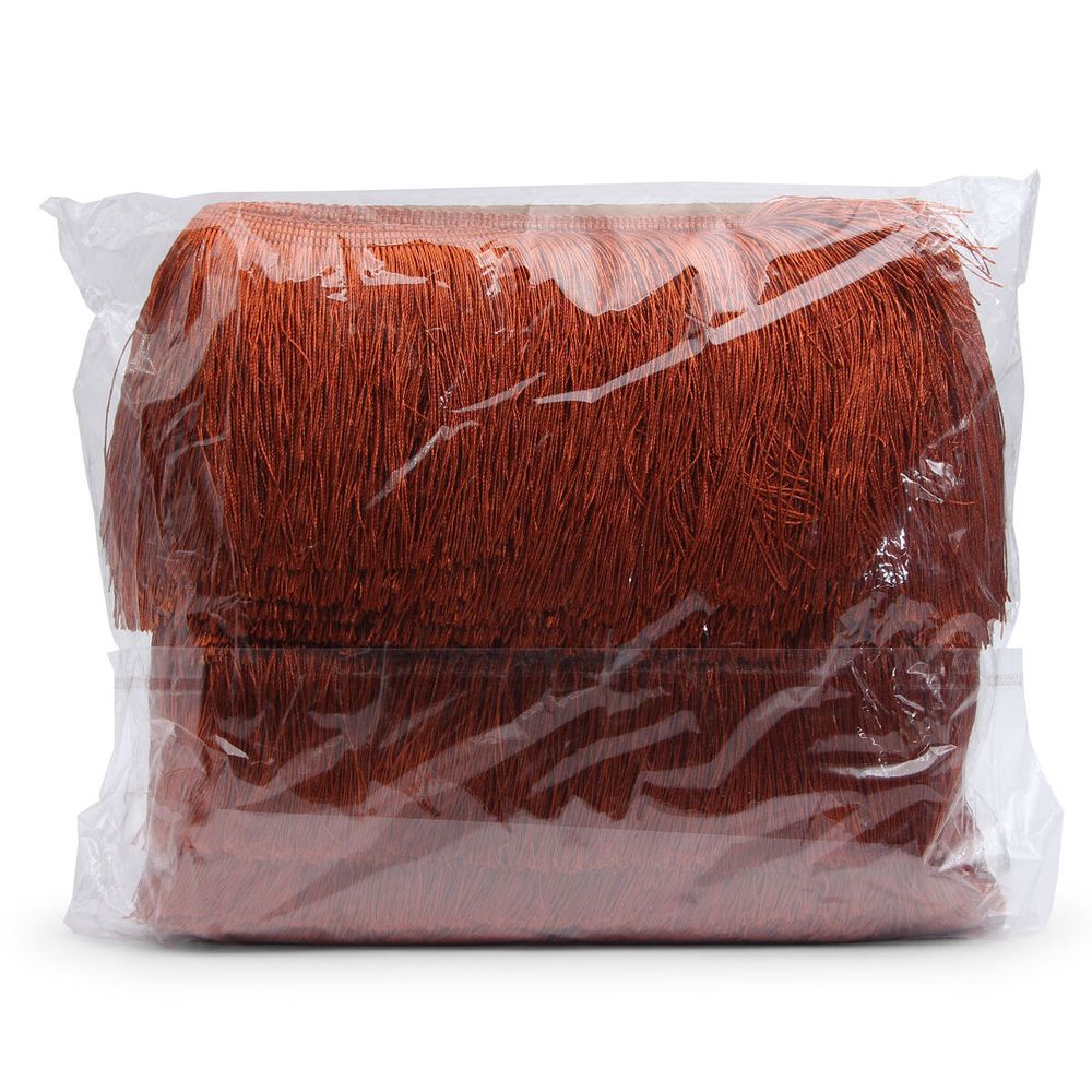 Бахрома отделочная широкая 120.0 мм / 25 метров, 102 терракот