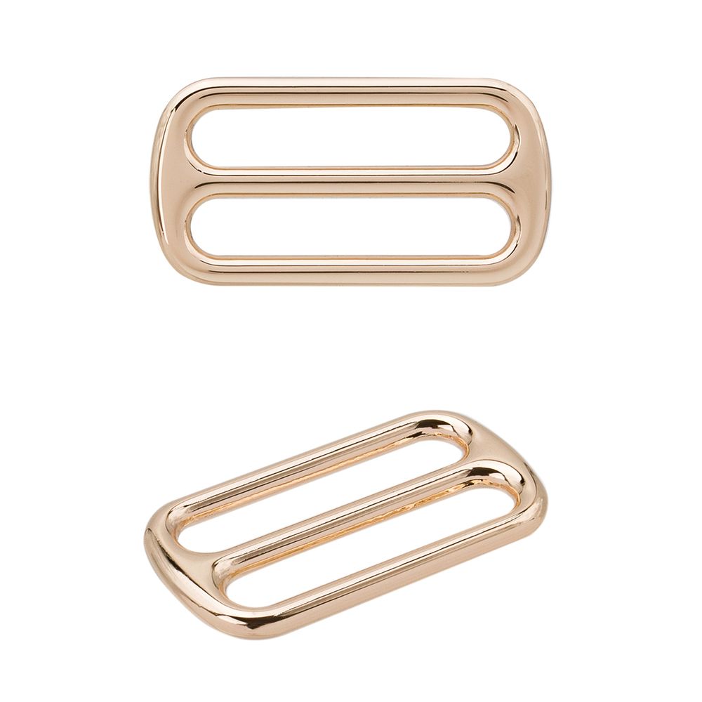 Пряжка регулировочная металл литая 25.0 мм (31х17мм), золото, МВ2342, 6 шт