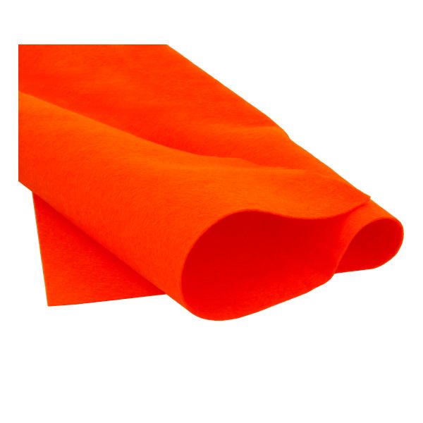 Фетр листовой 1 мм, 30х45 см, 60% вискоза, 40% шерсть, 208/5 яр.оранжевый, Gamma А-270/250