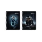 Записная книжка с твердым переплетом, матовая ламинация, на гребне A6 80 л. 4 шт клетка, Сила и смелость 01581, ЗК223 Светоч