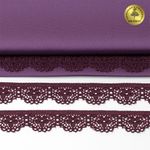 Кружево эластичное (стрейч) 15 мм TBY.8031, цв.S254 сливовое вино, 5 метров, Kruzhevo
