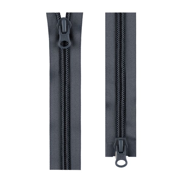 Молния спираль (витая) Т10 (10 мм) 2 зам., разъем., 80 см, 309 т.серый (графит), S-10 Gamma, 10 шт