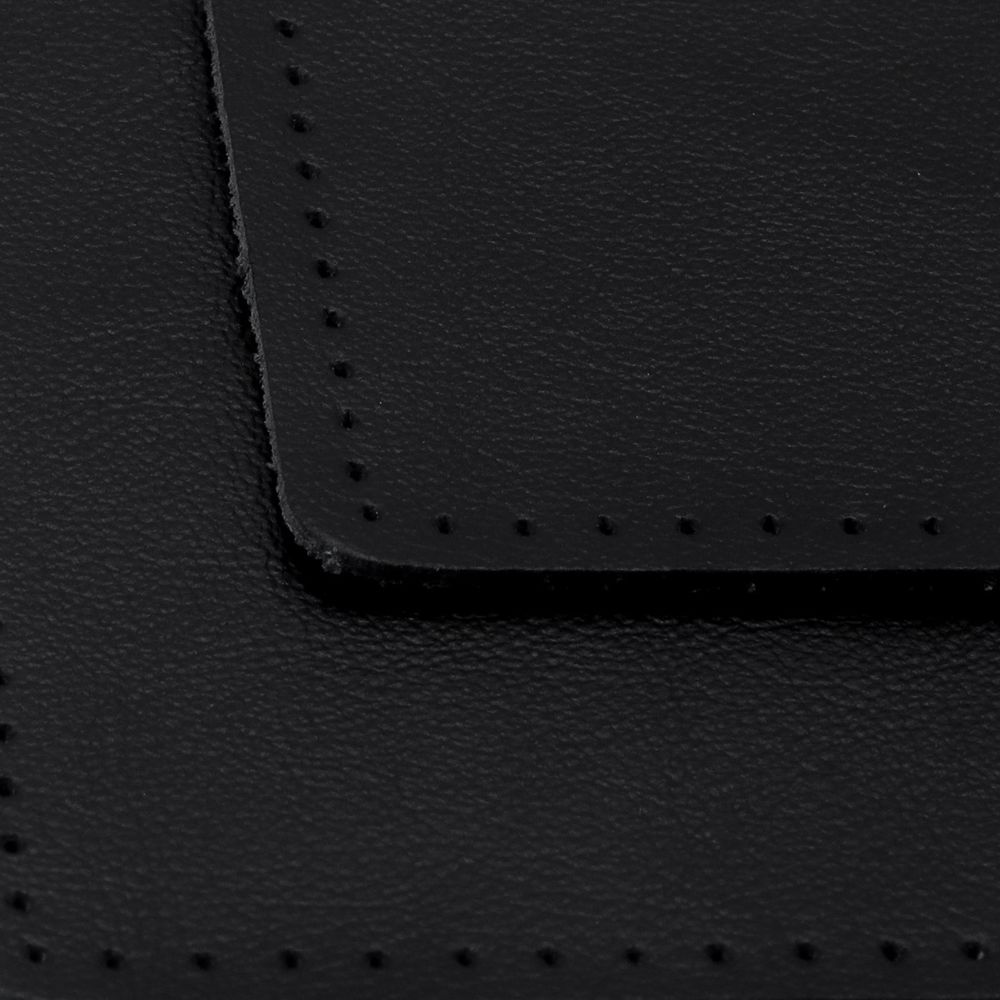 Заплатки пришивные из кожи, прямоугольник 8х12,7см с перфорацией, 2 шт, 100% кожа, 01 черный, 9123