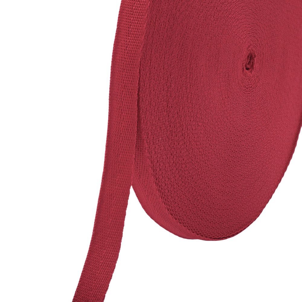 Тесьма (лента) киперная 15 мм / 50 метров, 3 г/м, 100% полиэфир, 27 красный