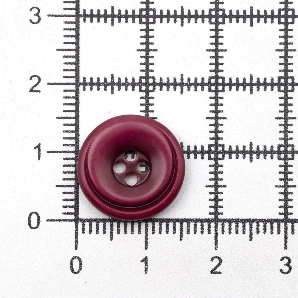 Пуговицы 4 прокола 24L=15 мм, пластик (имитация дерева), col.G бордовый, 36 шт, CN2821