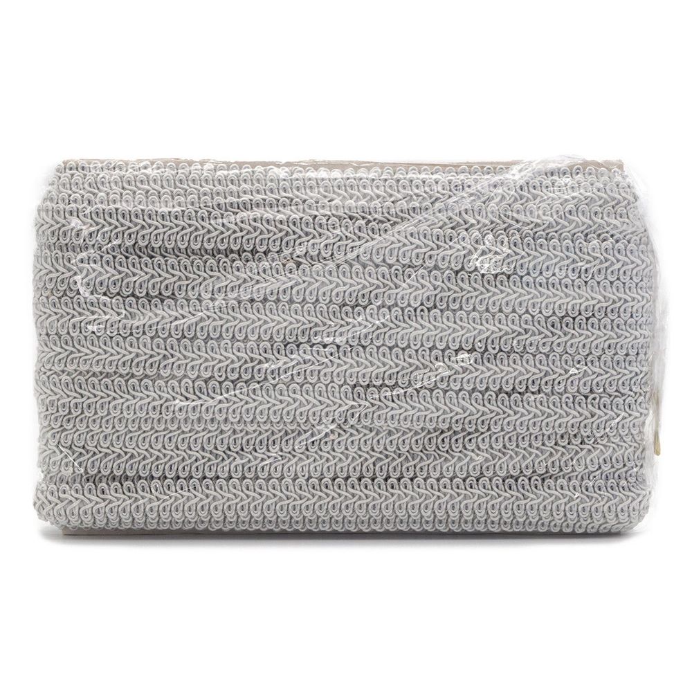 Тесьма отделочная Шанель 13 мм, 25 м, SR012 серый