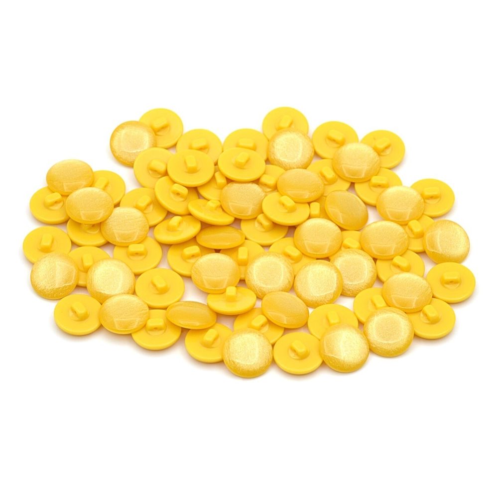 Пуговицы на ножке 32L (20мм), пластик (col.12 желтый), 72 шт, CR P-45