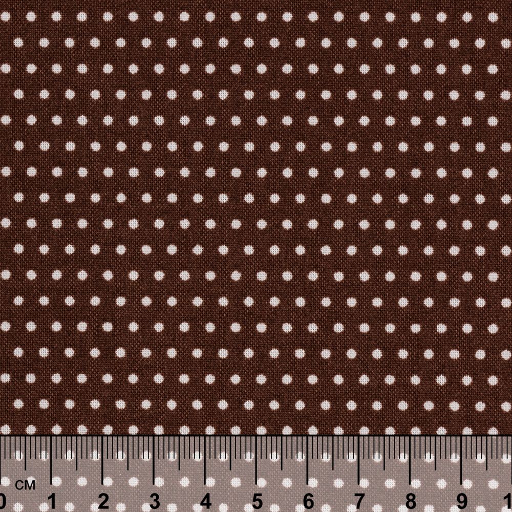Ткань для пэчворка Peppy Бабушкин сундучок, отрез 50х55 см, 140 г/м², БС-11 кр.горох коричневый, Peppy