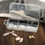 Набор глаз в органайзере винтовые пластик бусинки d7-18мм 48 шт с фикс №2