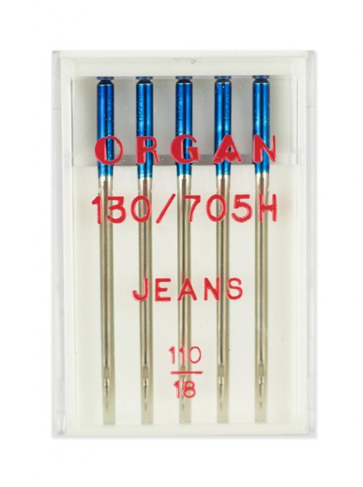 Иглы для швейных машин джинс №110, 5шт., 130/705.110.5.H-J, Organ