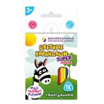 Набор цветных карандашей, трехгранные короткие Зебра SCP-3018 заточенный 8х18 цв, Набор цветных карандашей, трехгранные короткие Зебра SCP-3018 заточенный 8х18 цв, ВКФ SCP-3018