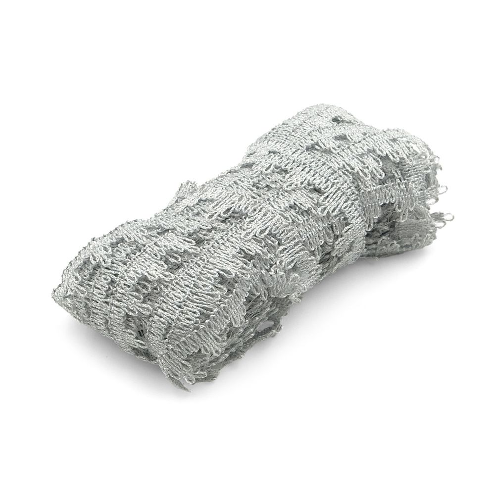 Тесьма отделочная вязаная рис.8106 15мм / 20м (серебро), С3493Г17