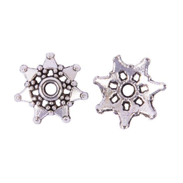 Розетки для бус 10 мм, 20 шт, под античное серебро, Zlatka MFR-06