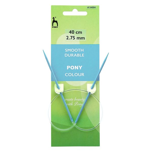 Спицы круговые Pony Colour ⌀2.75 мм, 40 см, алюминий, 54004
