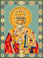 Алмазная (кристальная) мозаика Molly, Николай Чудотворец 30х40 см