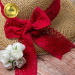 Кружево вязаное (тесьма) 50 мм / 10м, 6368 цв.26 бордовый, Kruzhevo