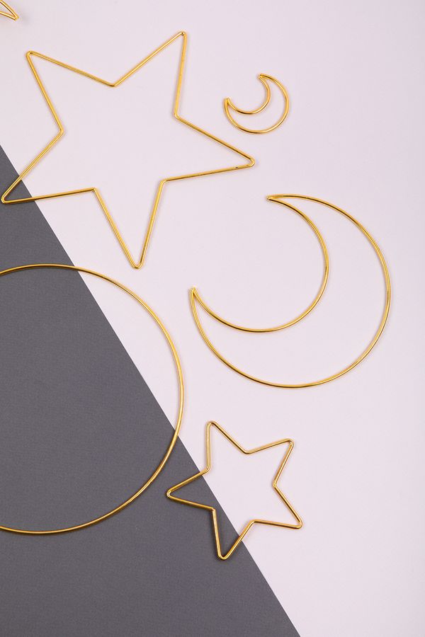 Каркас для рукоделия полумесяц (заготовка) сталь металл, под золото, Gamma RKC-005