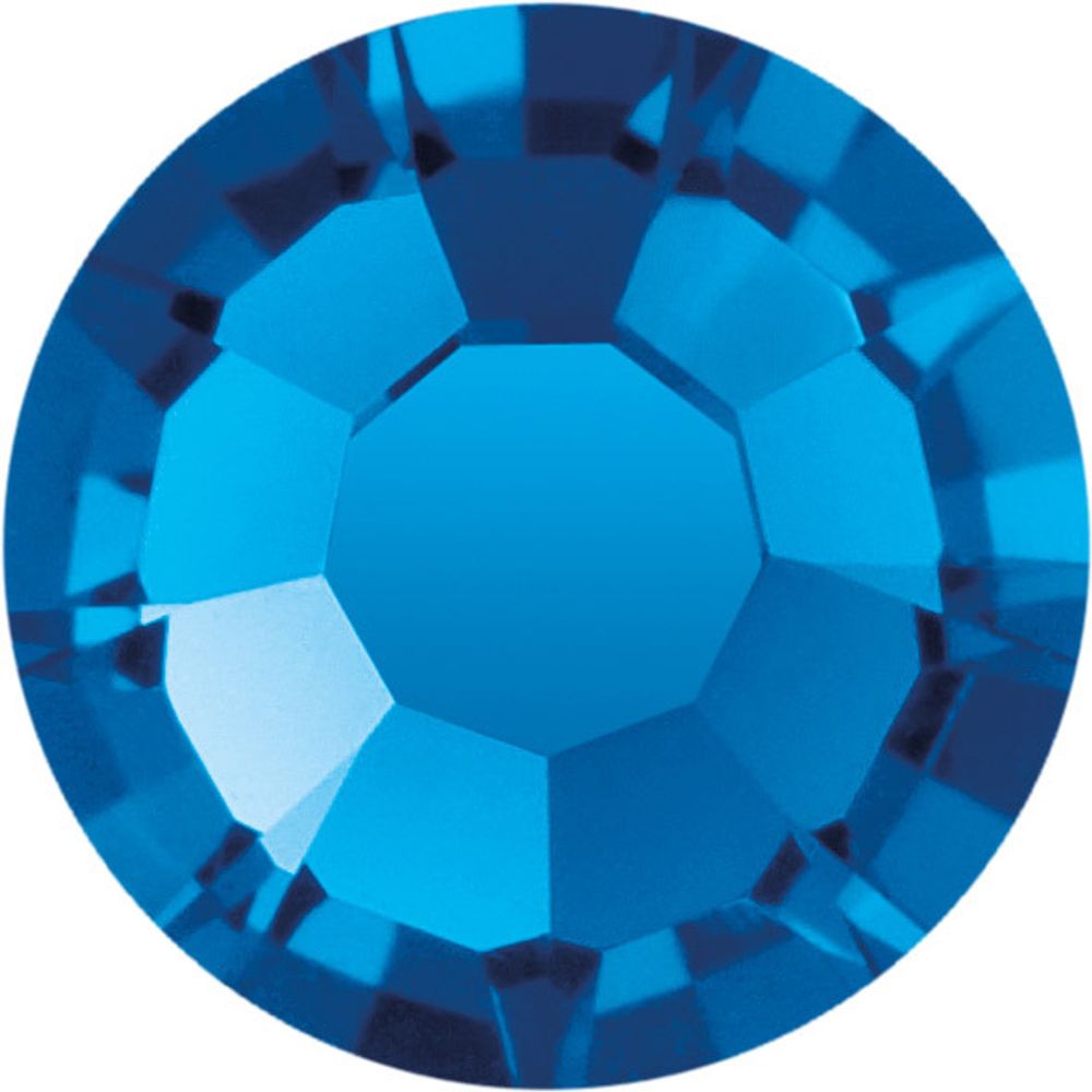 Стразы клеевые стекло 2 мм, 144 шт, SS06 т.голубой (capri blue 60310), Preciosa 438-11-615 i