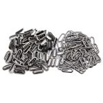 Люверсы металл овальные 24х8 (внутр.), 28х12 (внешн.), металл (≈100 шт) New Star, чер.никель