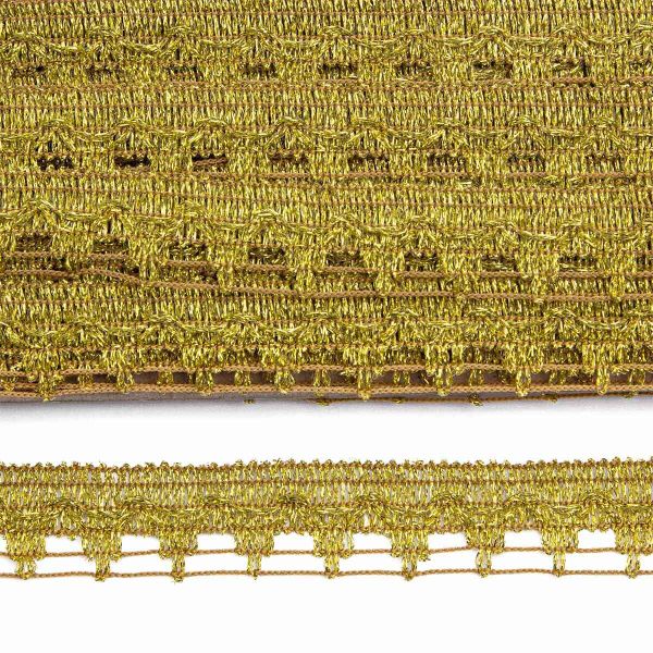 Тесьма 25 мм / 16 метров, золото, 10171