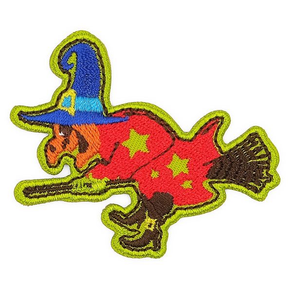 Термоаппликация Баба Яга на метле, 5.5х5.5см, Hobby&Pro