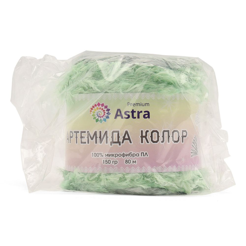Пряжа Astra Premium (Астра Премиум) Артемида Колор / уп.1 мот. по 150 г, 80 м, 06 зеленый секционный