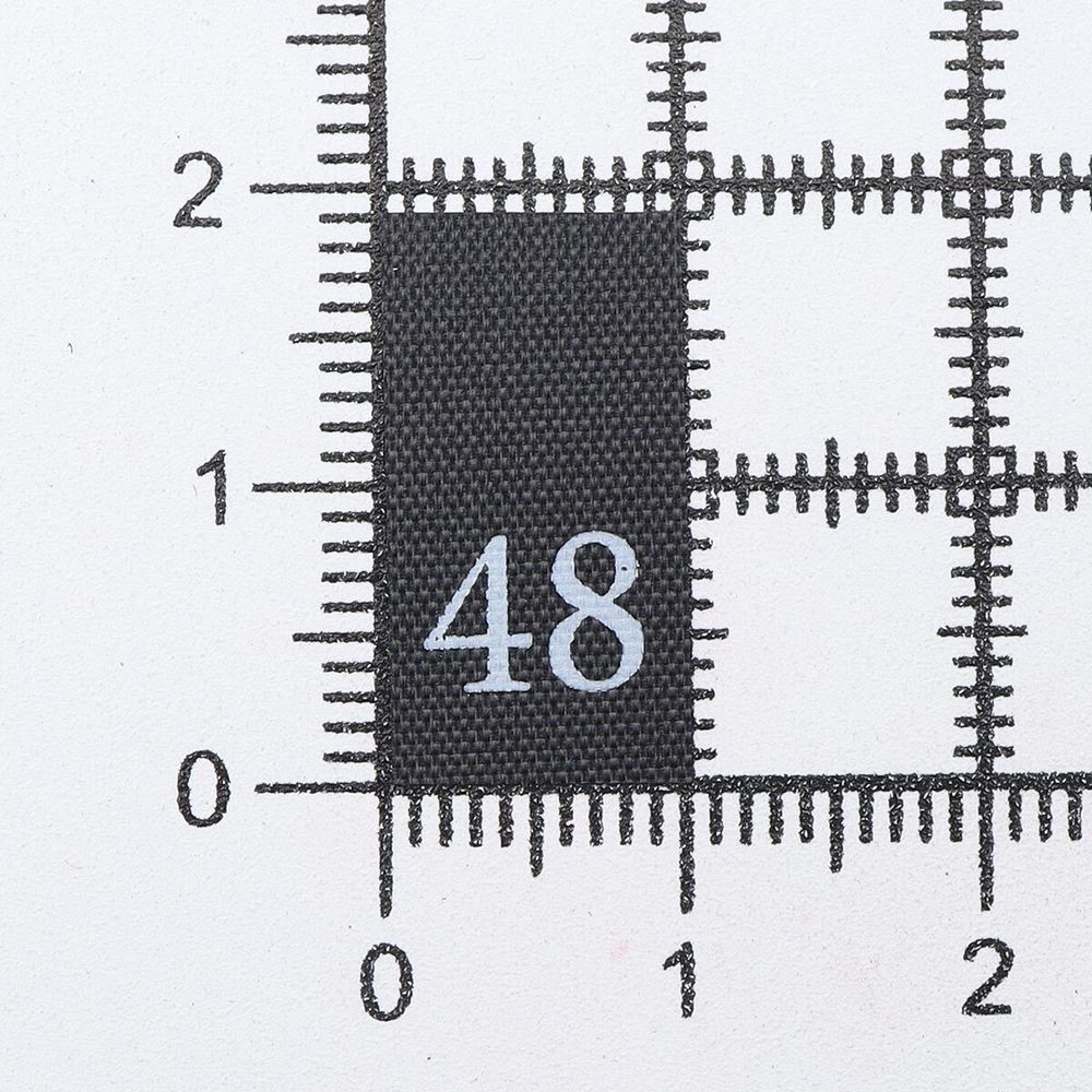 Этикетка-размерник 10х20мм, 100 шт/упак, черный фон/белый шрифт (MN) (48)