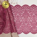 Кружево бельевое эластичное 240 мм / 25 м, 40992, цв.2925 розовый рубин, Kruzhevo