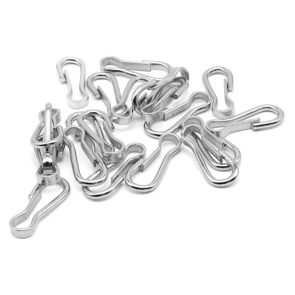 Карабин проволочный сталь 36х15 мм (in 7 мм), никель, 20 шт