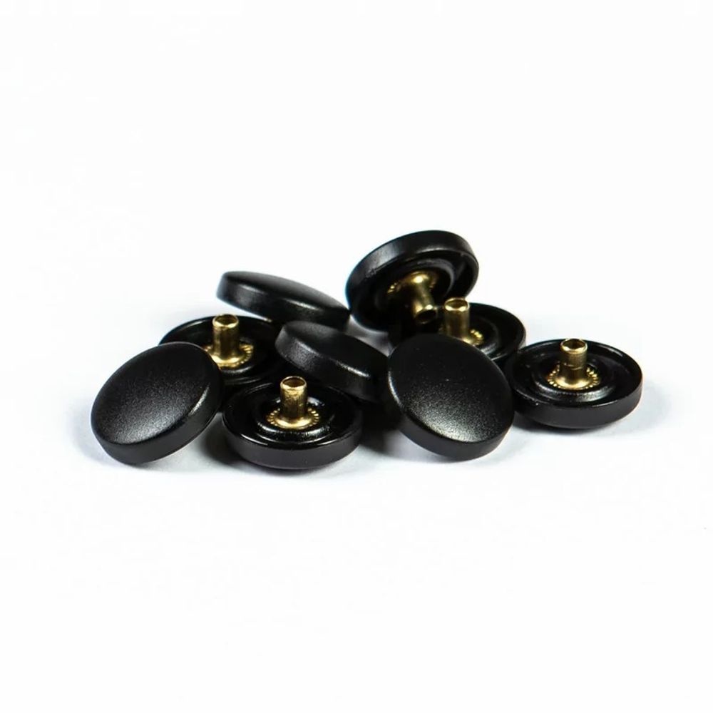 Часть кнопки Альфа (S-образная) ⌀15 мм (A-часть), №5/15 пл черн, 100 шт, BIG