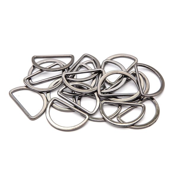 Полукольцо литое металл внутр. 40 мм (внешн. 47х30 мм), 20 шт, цв.черный никель, 819-035