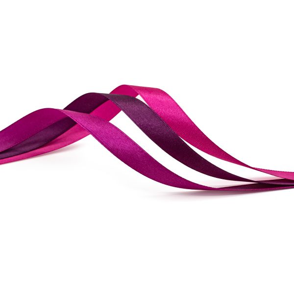 Набор атласных лент 12 мм, 32.9 м, 3 ролика в упаковке, фиолетово-розовый микс