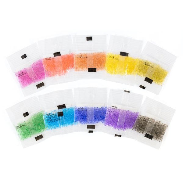 Бисер Чехия круглый Assorti 10/0, 2.3 мм, 10х5 г 1-й сорт, №07 ассорти сольгель прозрачный, Gamma Assorti