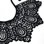 Пришивной кружевной воротник TBY.13/185 цв.черный уп.1шт, Kruzhevo