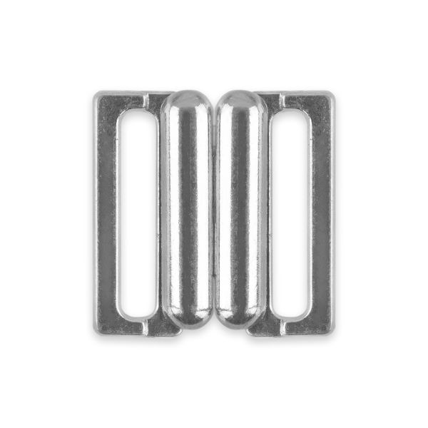 Застежки для купальника (бикини) металл 17х17 мм, 10 шт, №04 никель, Blitz BBT042