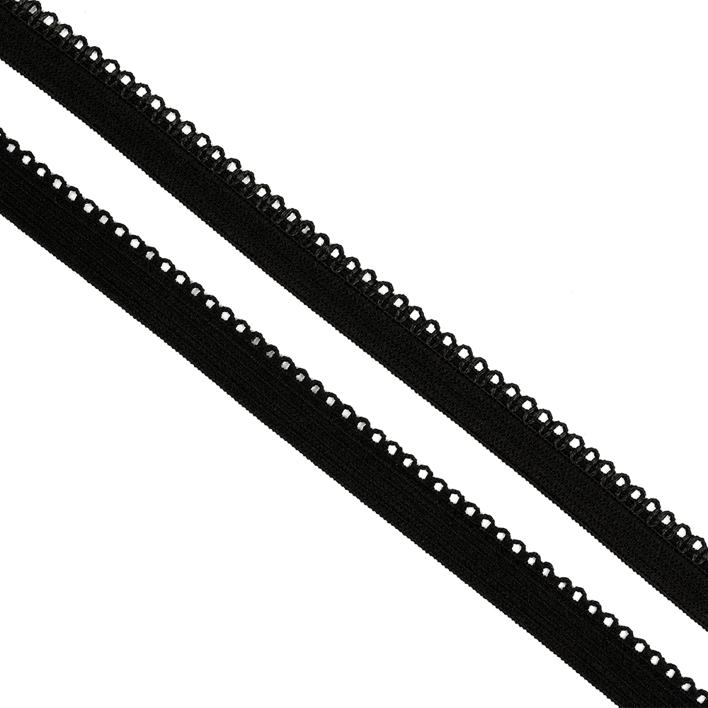 Резинка бельевая (ажурная) 10 мм / 100 метров, F322 (03) черный