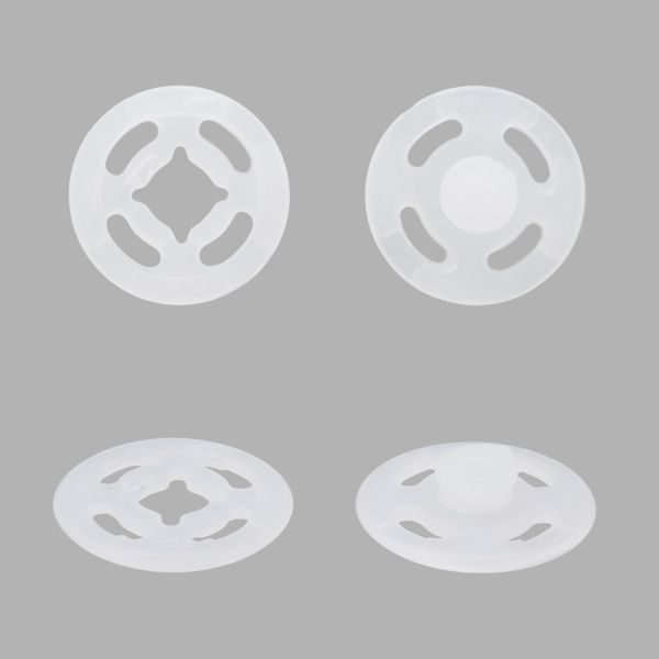 Кнопки пришивные нейлон 13 мм, прозрачный, 12 шт, Pony, 77903